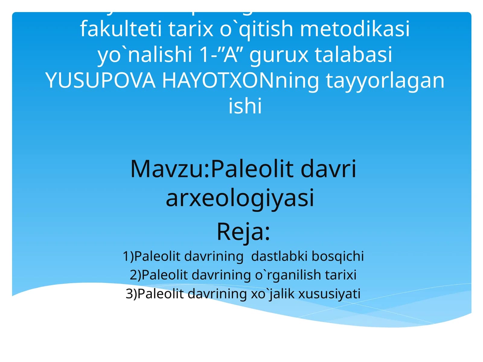 Paleolit Davri Arxeologiyasi