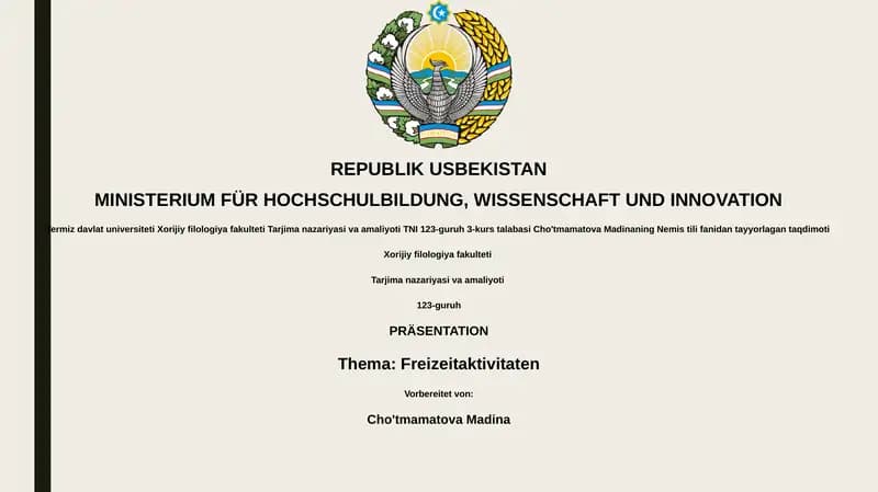 Freizeitaktivitaten