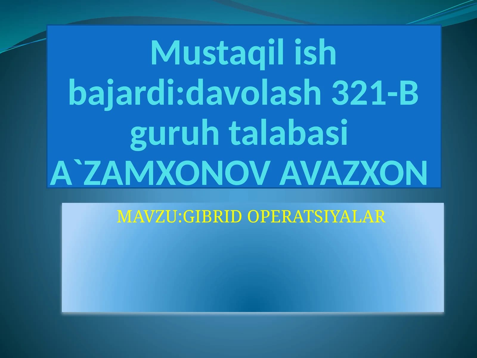 Gibrid operatsiyalar