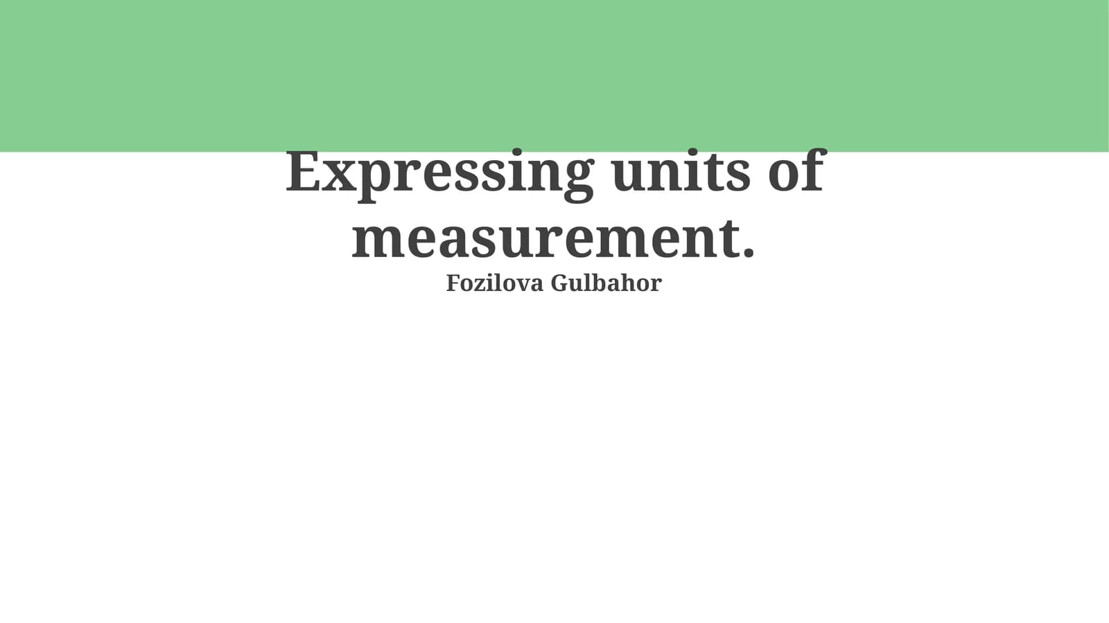 Fundamentals of Measurement Systems