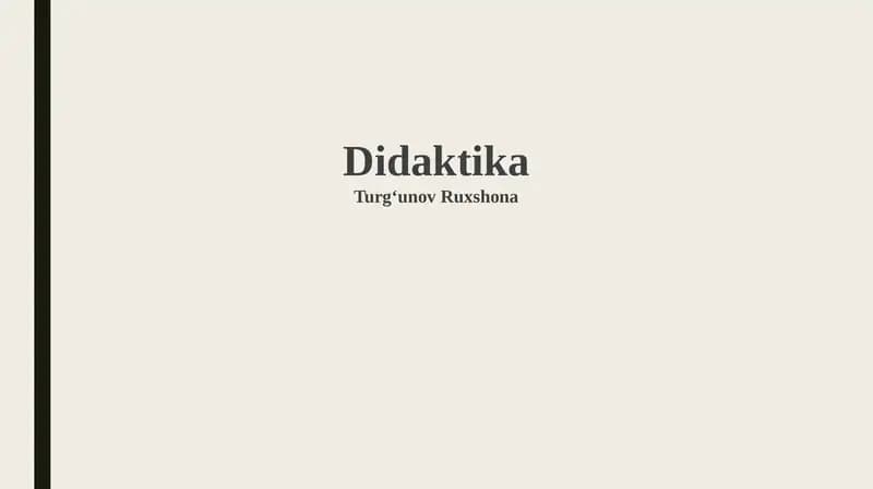 Didaktika