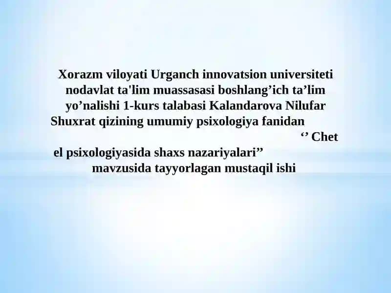 Chet el psixologiyasi