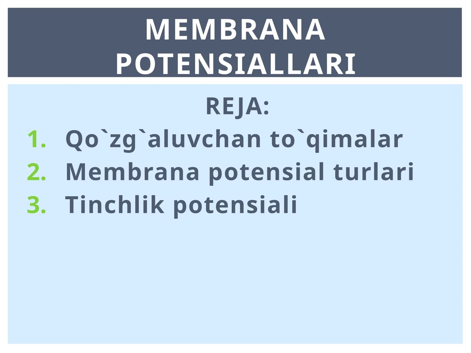 Membrana potensiallari