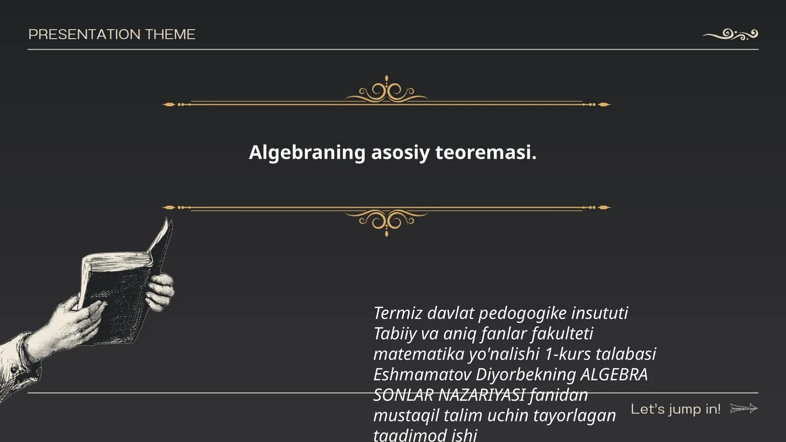 Algebraning asosiy teoremasi