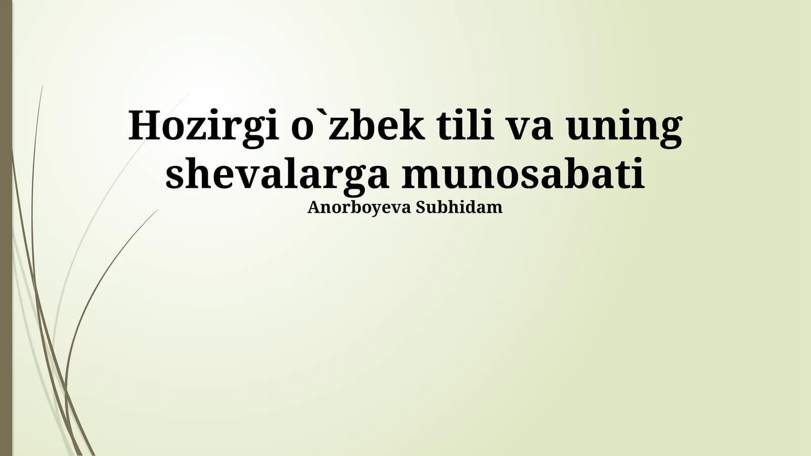 Oʻzbek Adabiy Tili va Dialektlar: Umumiy Qiyos