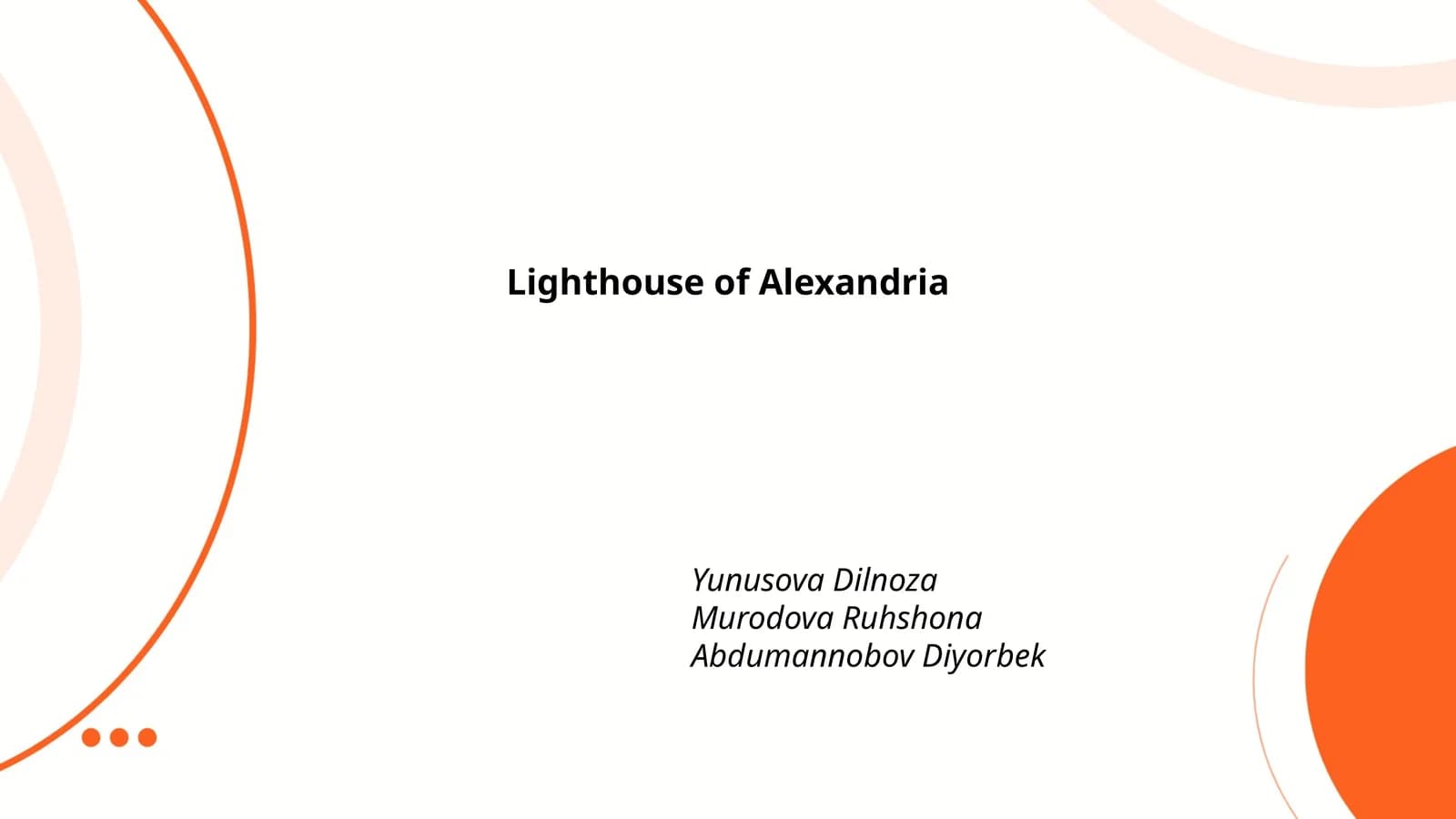 Lighthouse of Alexandria