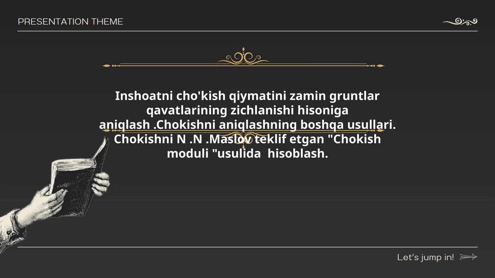 Chokish qiymatini aniqlash