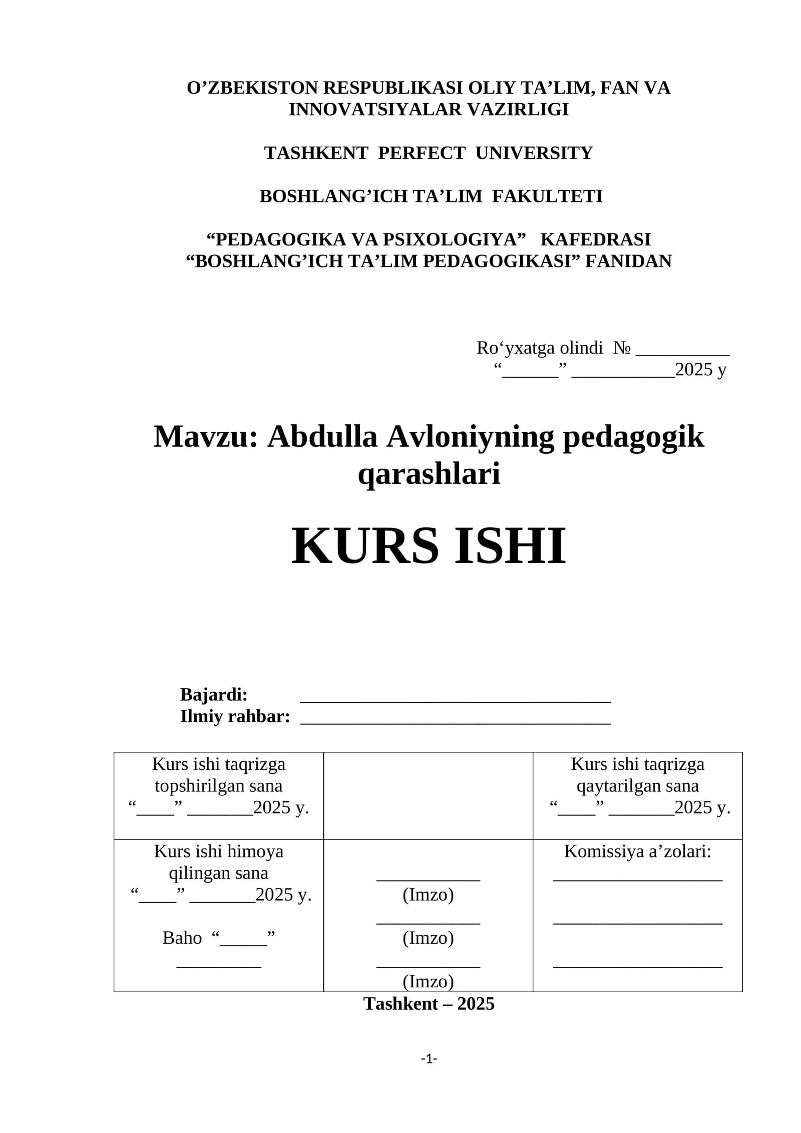 Abdulla Avloniyning pedagogik qarashlari