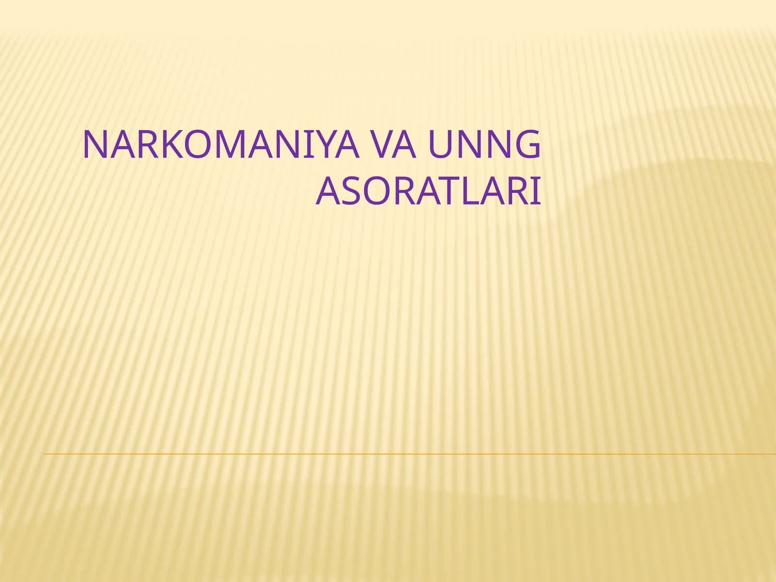 Narkomaniya va unng asoratlari