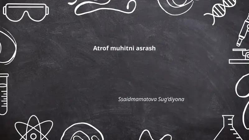 Atrof muhitni asrash