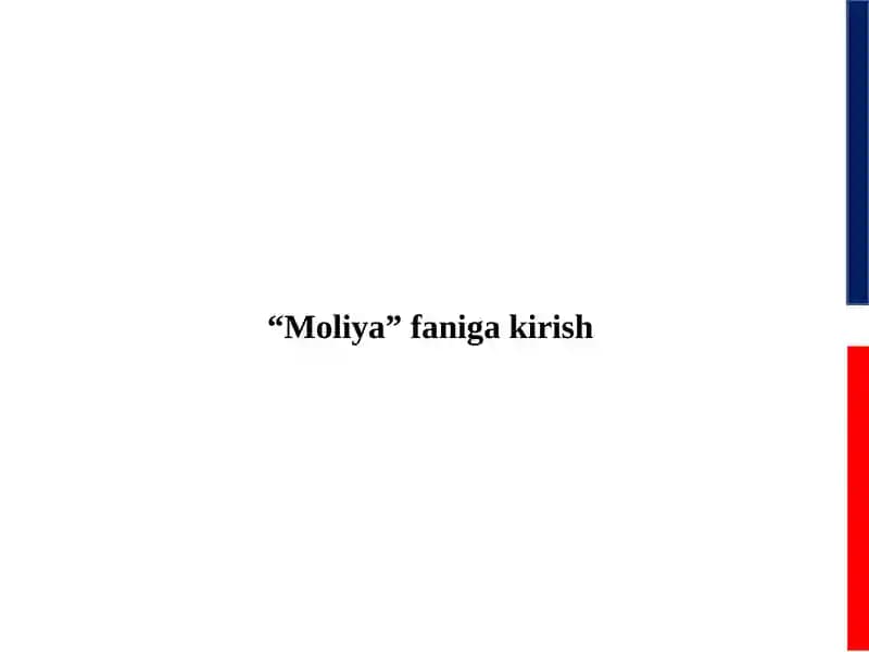 Moliya Fanining Asoslari