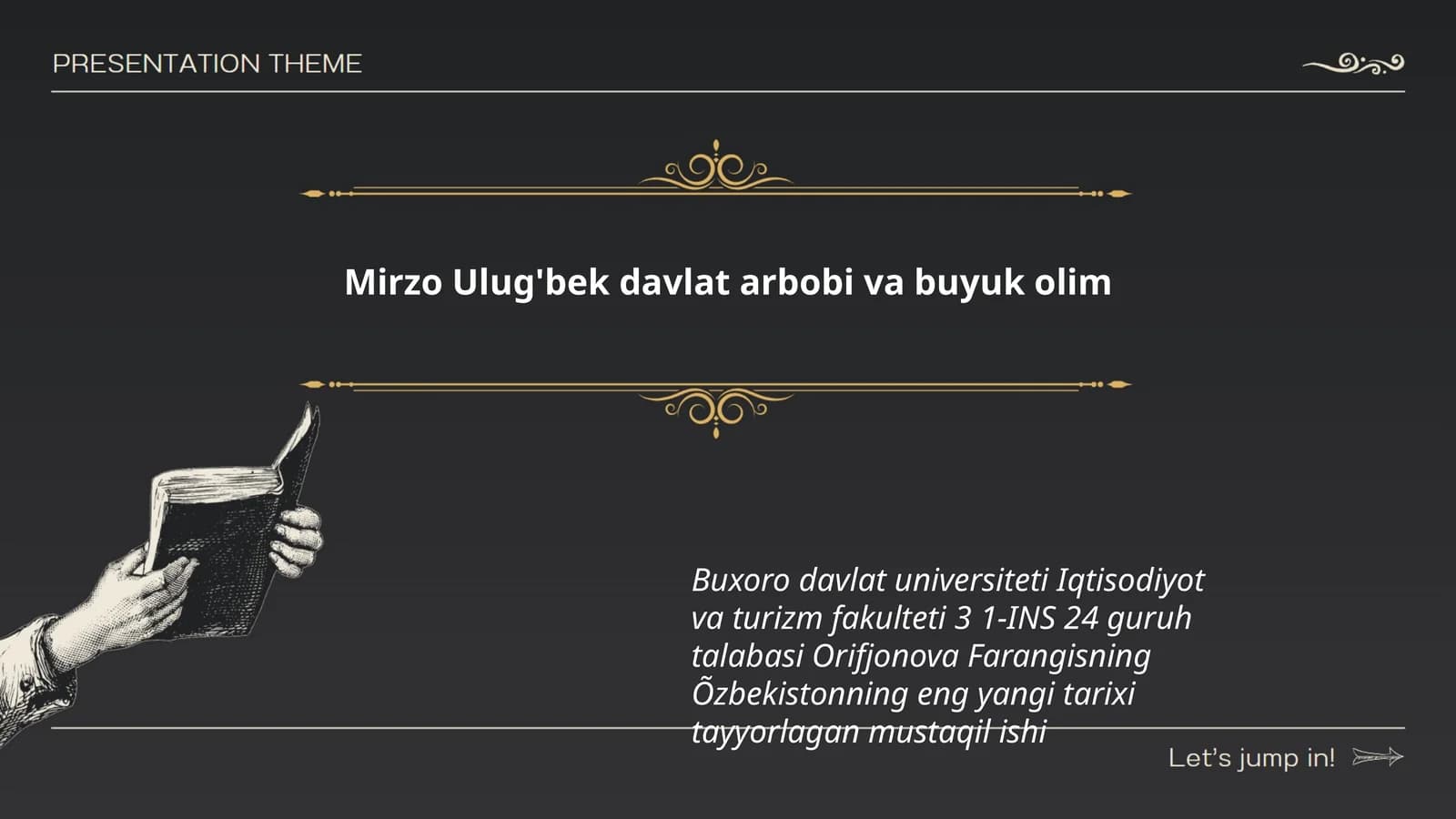 Õzbekistonning eng yangi tarixi tayyorlagan mustaqil ish