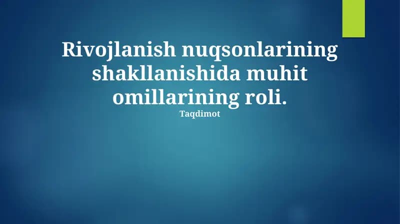 Teratogenlar va ularning turlari