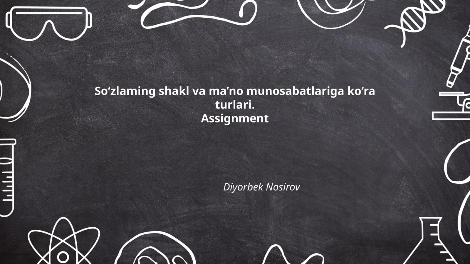 So‘zlaming shakli va ma'no munosabatlari