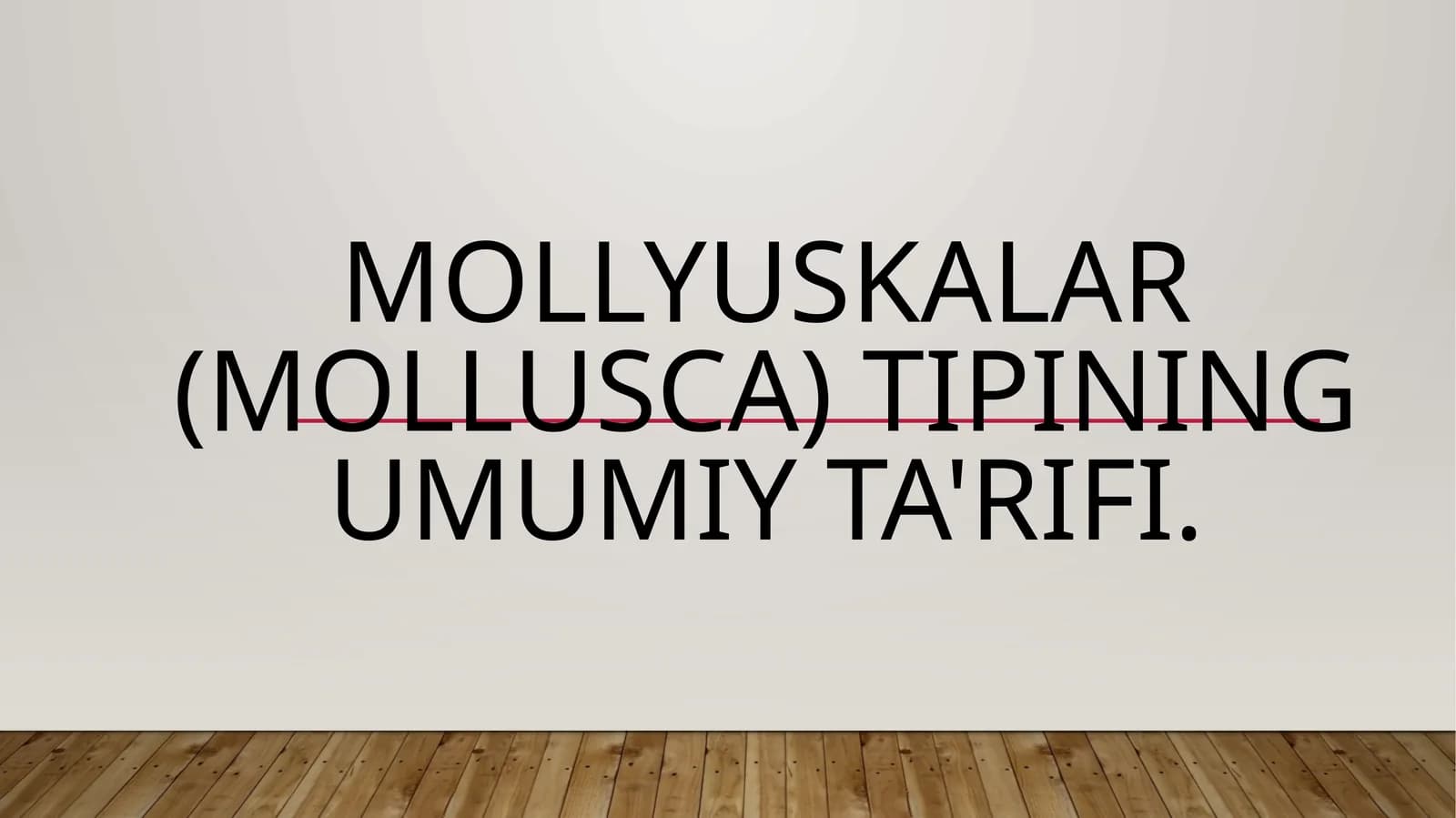 Mollyuskalar (Mollusca) tipining umumiy ta'rifi.