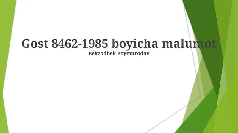 GOST 8462-1985 boyicha malumot