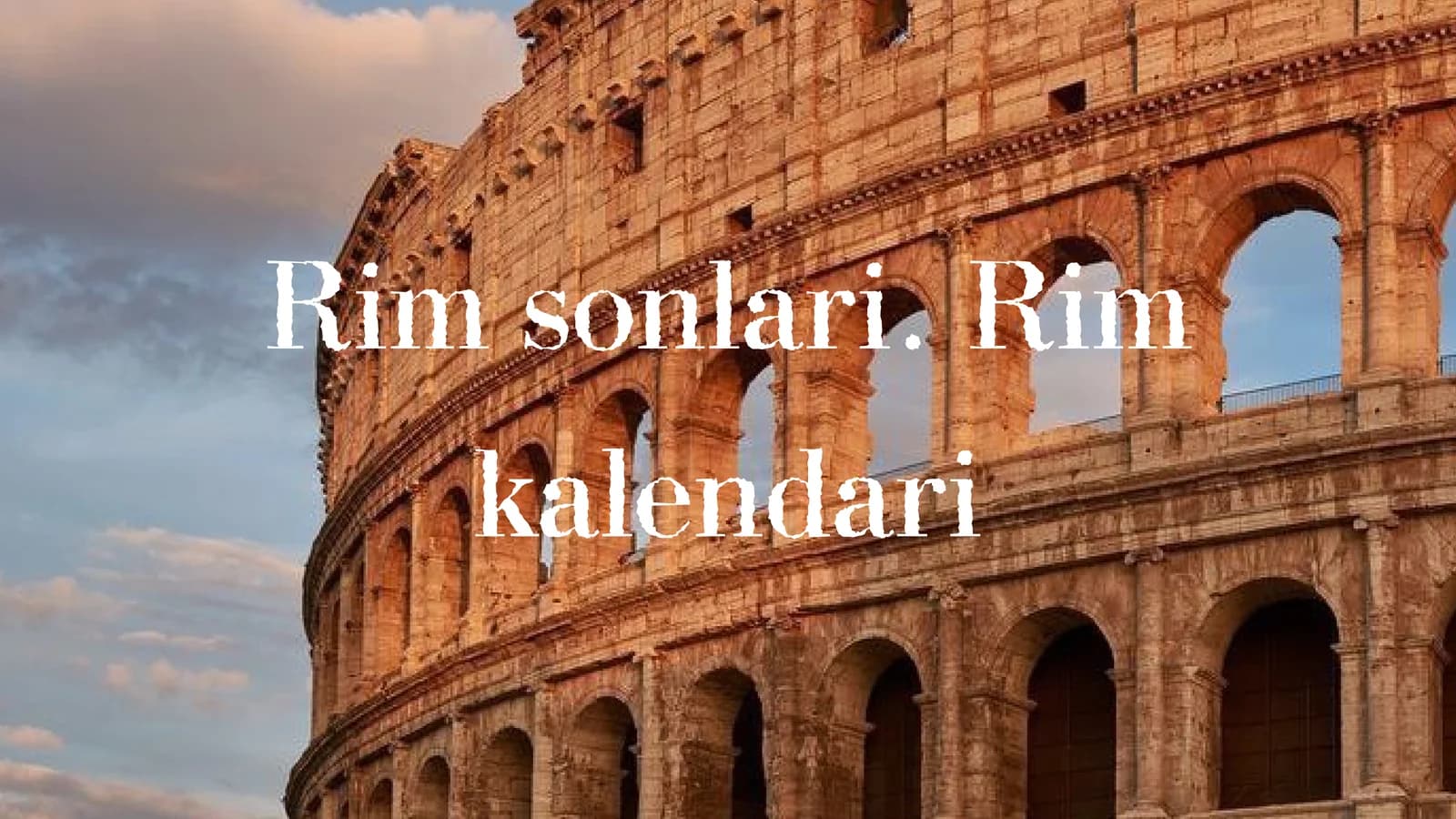 Rim sonlari va Rim kalendari