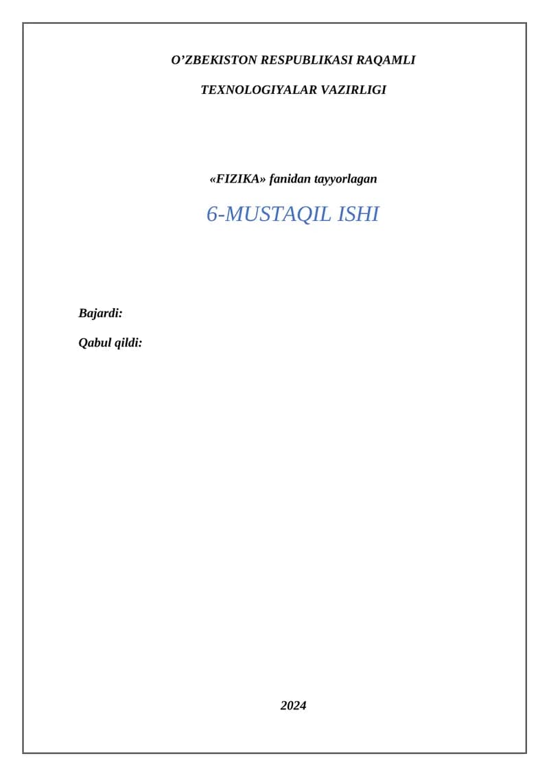 6-MUSTAQIL ISHI