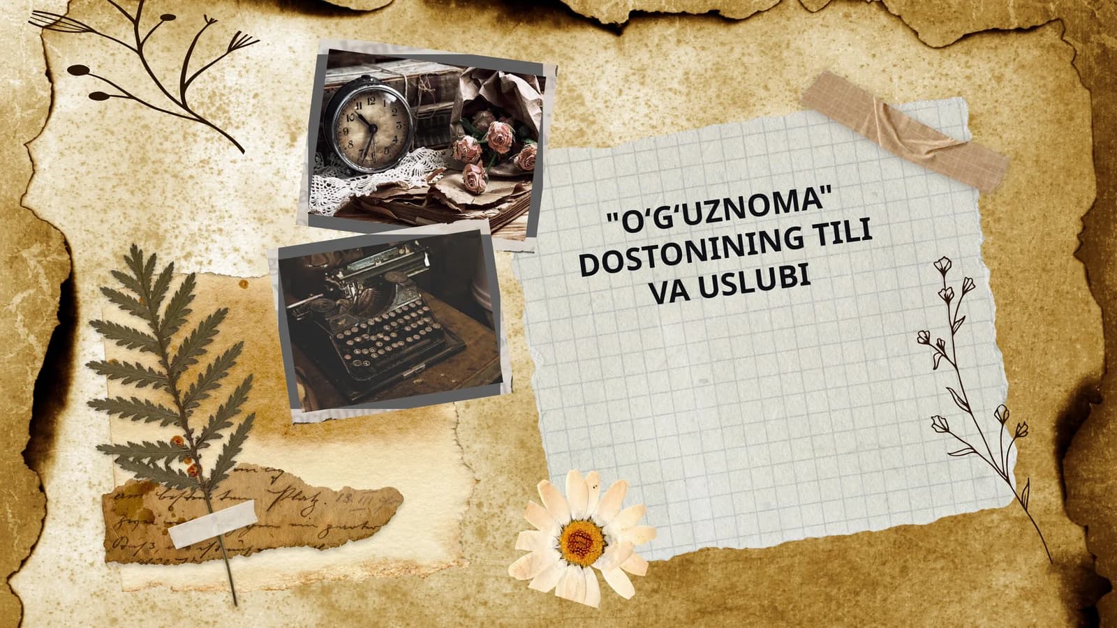 "O‘G‘UZNOMA" DOSTONINING TILI VA USLUBI