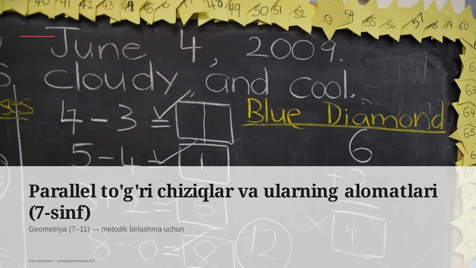 Parallel to'g'ri chiziqlar va ularning alomatlari (7-sinf)