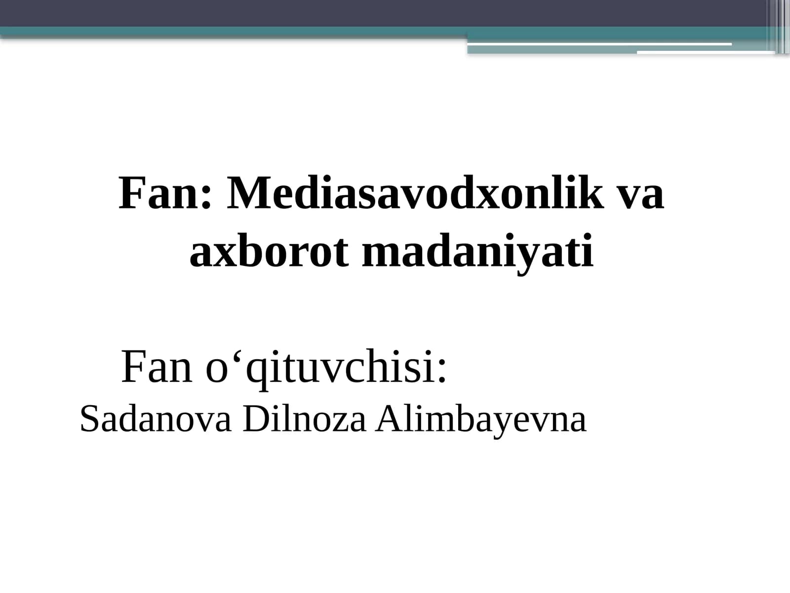 Xorijiy OAVning mediamakonidagi o'rni