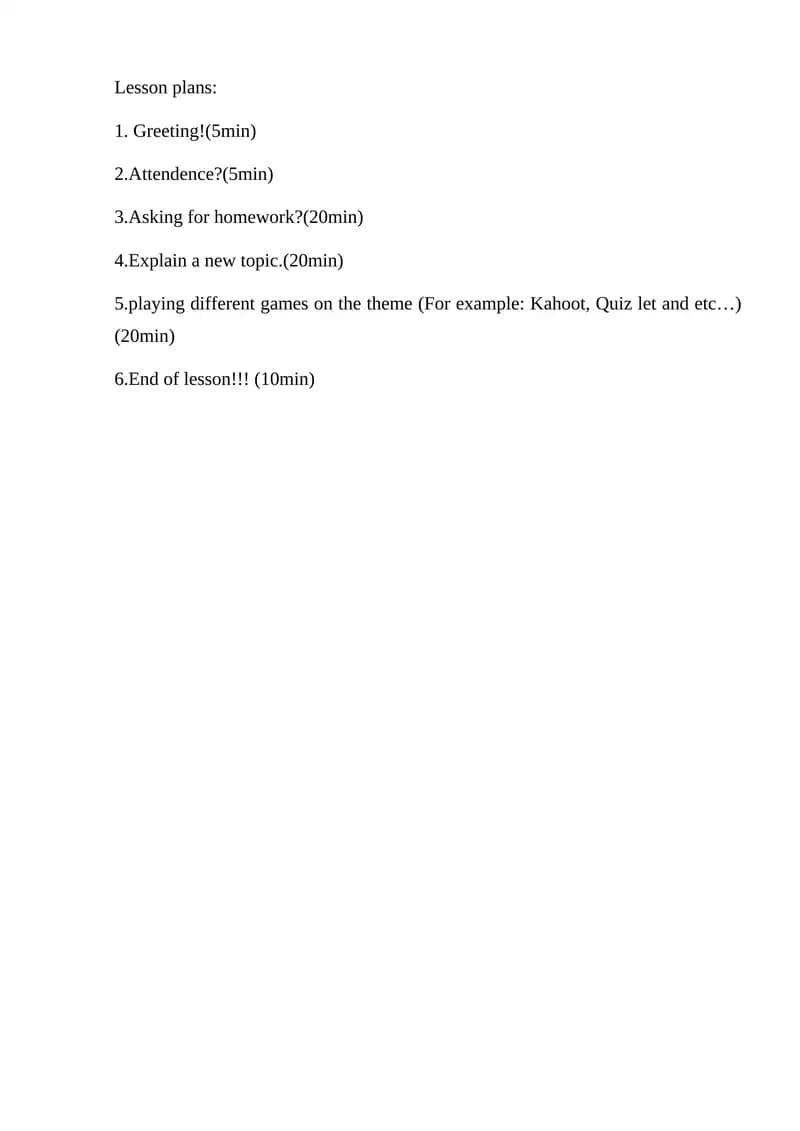 Lesson Plans