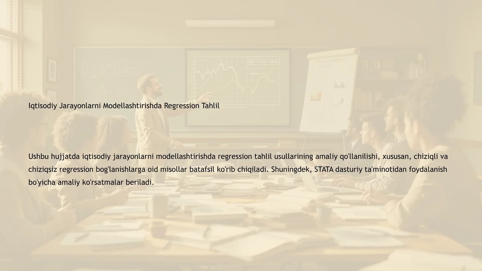 Iqtisodiy Jarayonlarni Modellashtirishda Regression Tahlil