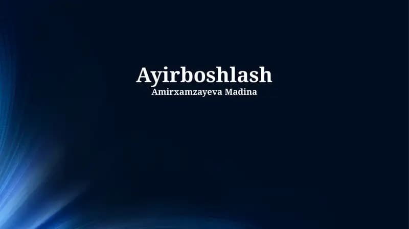 Ayirboshlash