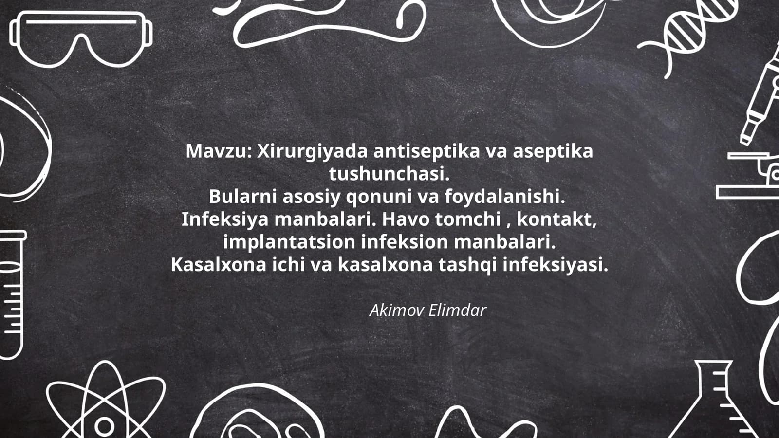 Xirurgiyada antiseptika va aseptika tushunchasi