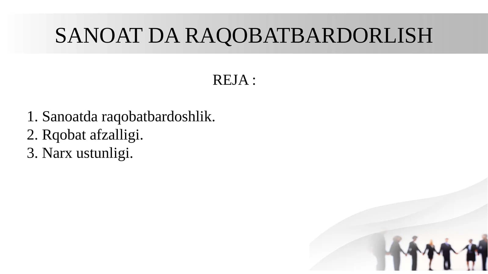 SANOAT DARAQOBATBARDORLISH
