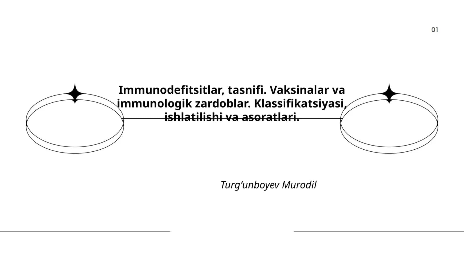 Immunodefitsitlar, tasnifi. Vaksinalar va immunologik zardoblar. Klassifikatsiyasi, ishlatilishi va asoratlari