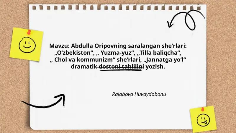 Abdulla Oripovning saralangan sheʼrlari
