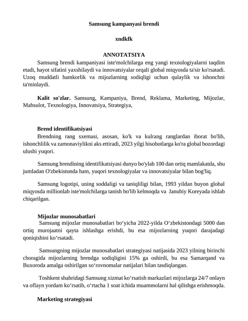 Samsung brendi kampaniyasi