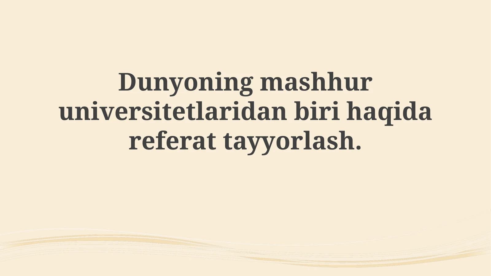 Dunyoning mashhur universitetlari