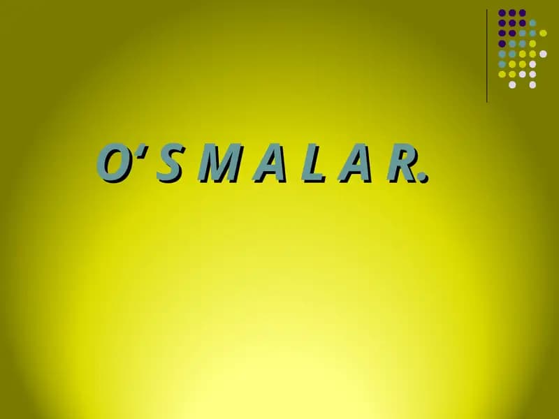 Onkologiya o'smalarni o'rganish