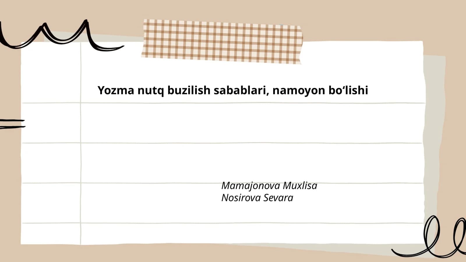 Yozma nutqning rivojlanishi