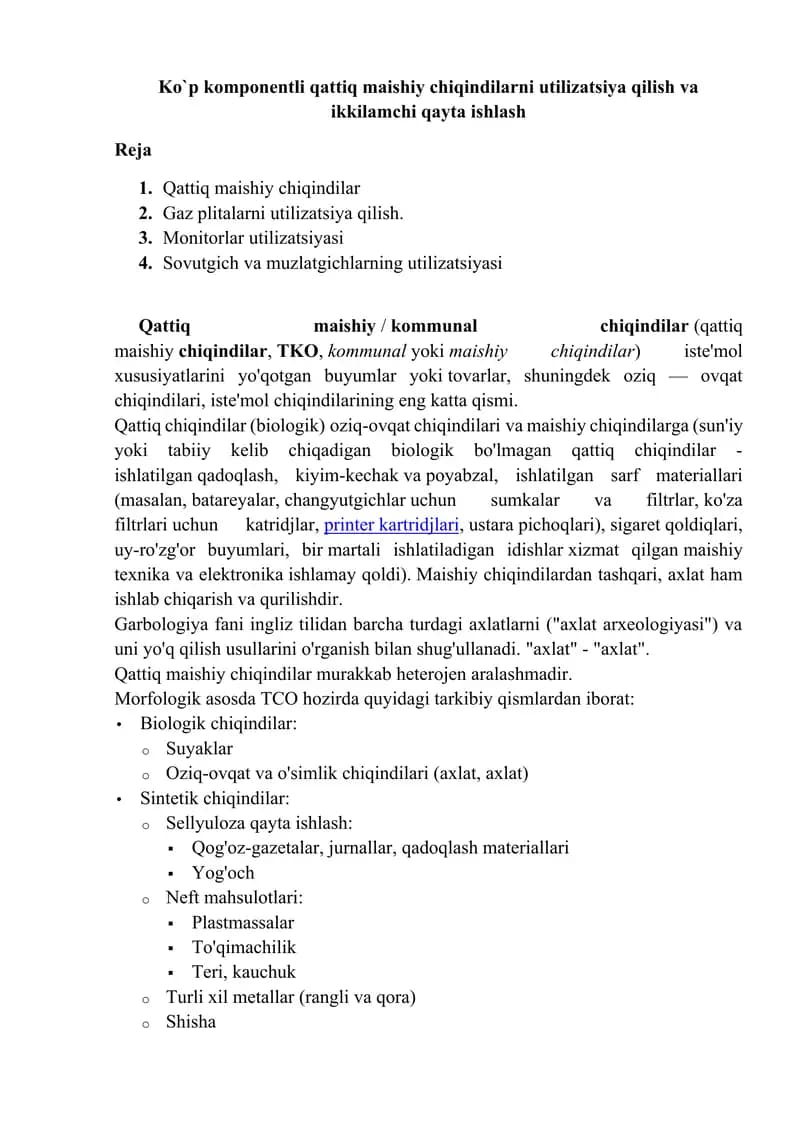 Qattiq chiqindilar