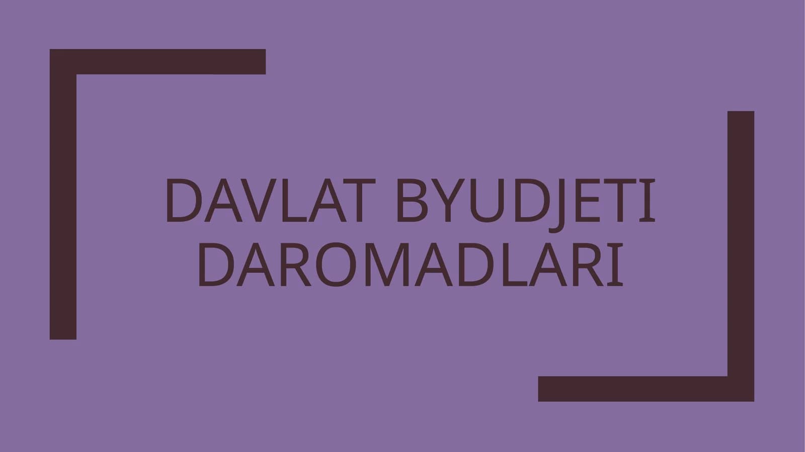davlat byudjeti daromadlari