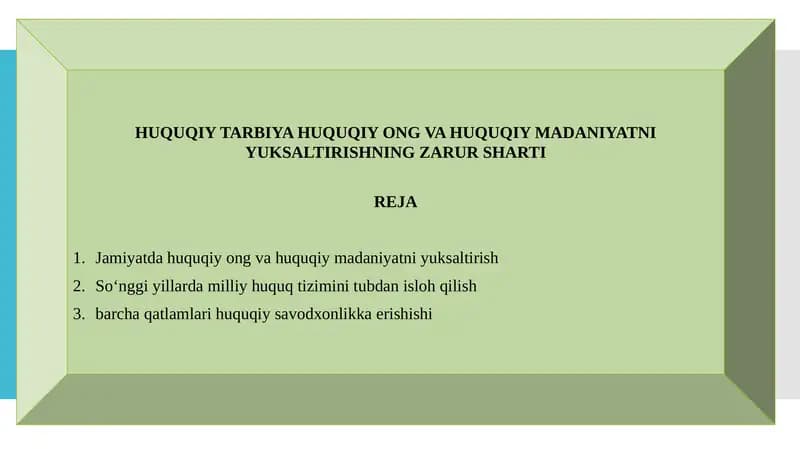 Huquqiy Tarbiya