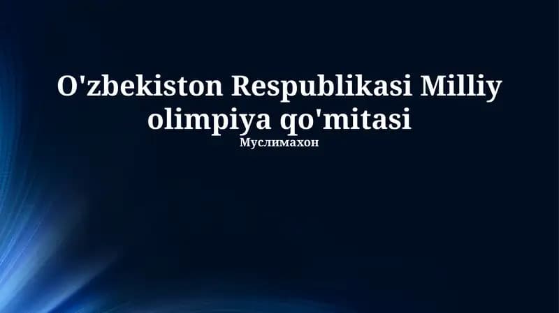 Oʻzbekiston Respublikasi Milliy Olimpiya Qoʻmitasi