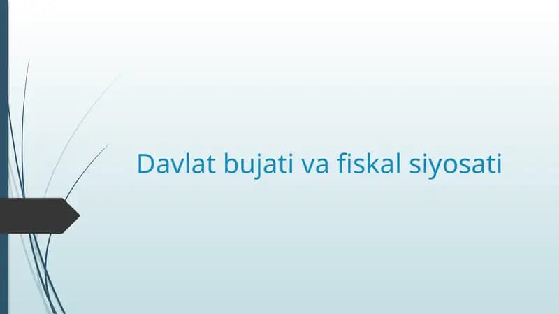 Davlat iqtisodiy siyosati