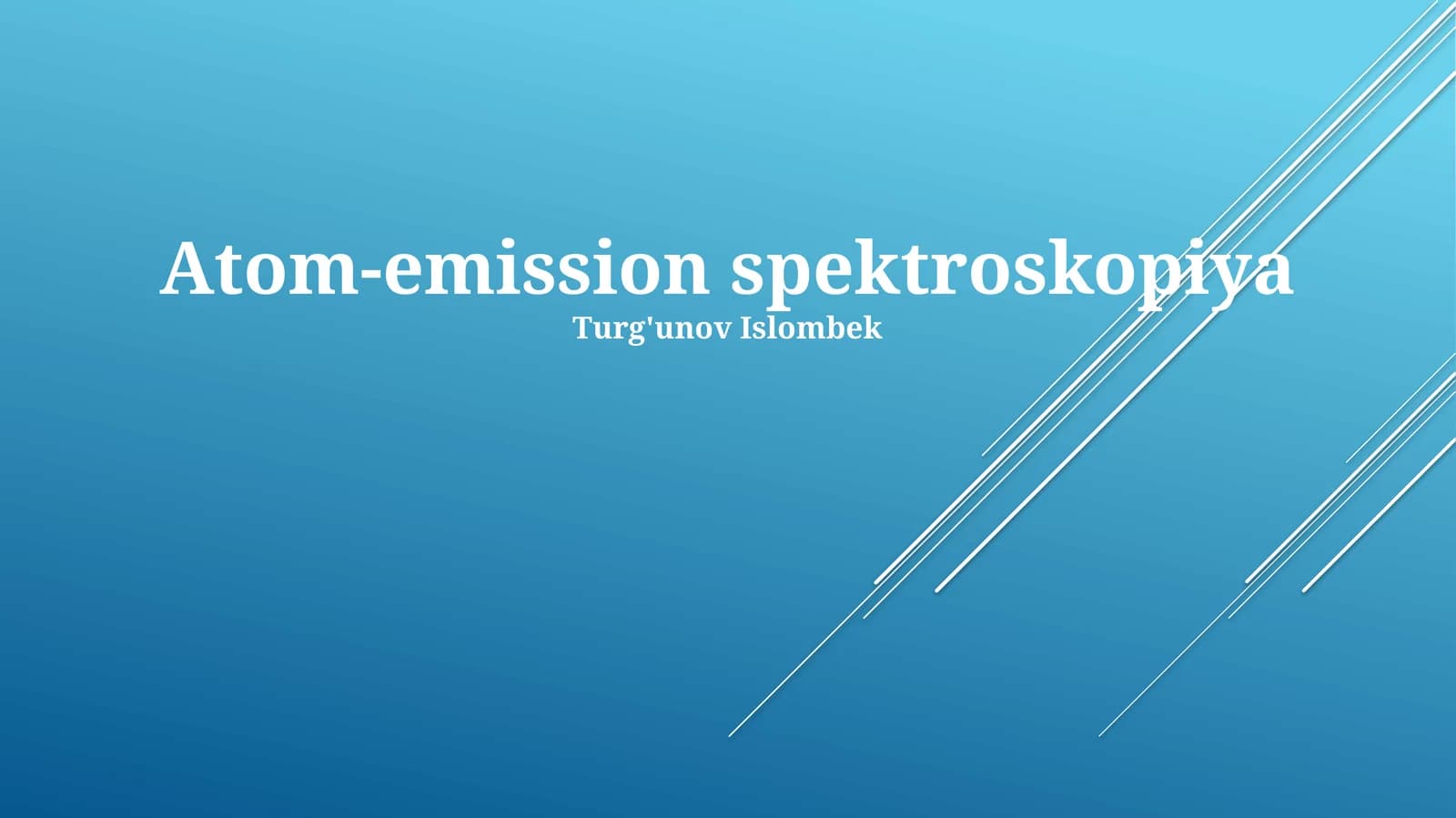 Atom-emission spektroskopiya
