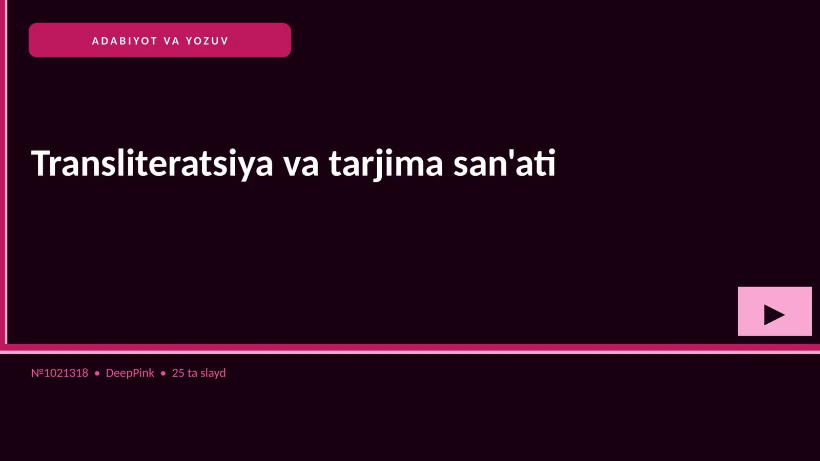 Transliteratsiya va tarjima san'ati