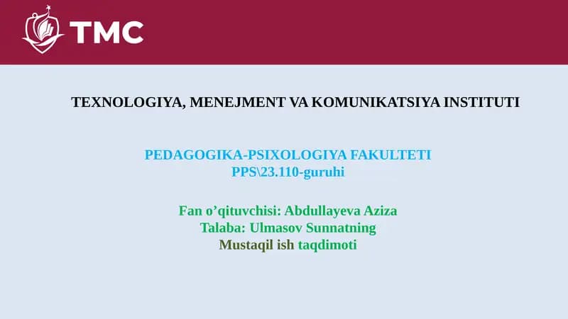 Situativ ta'lim texnologiyasi