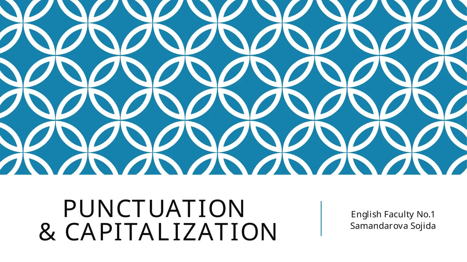 Punctuation & Capitalization