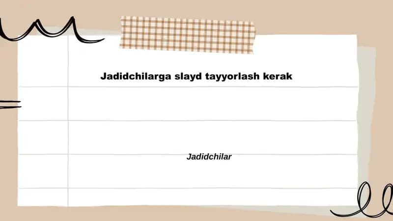 Jadidchilik Taʼlim Usullari