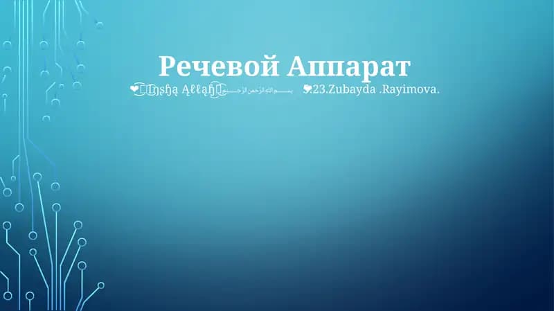 Речевой Аппарат