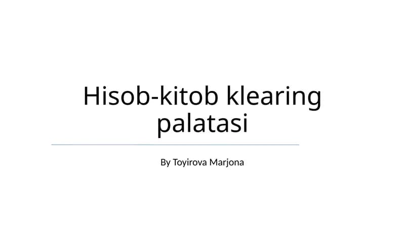 Hisob-kitob klearing palatasi
