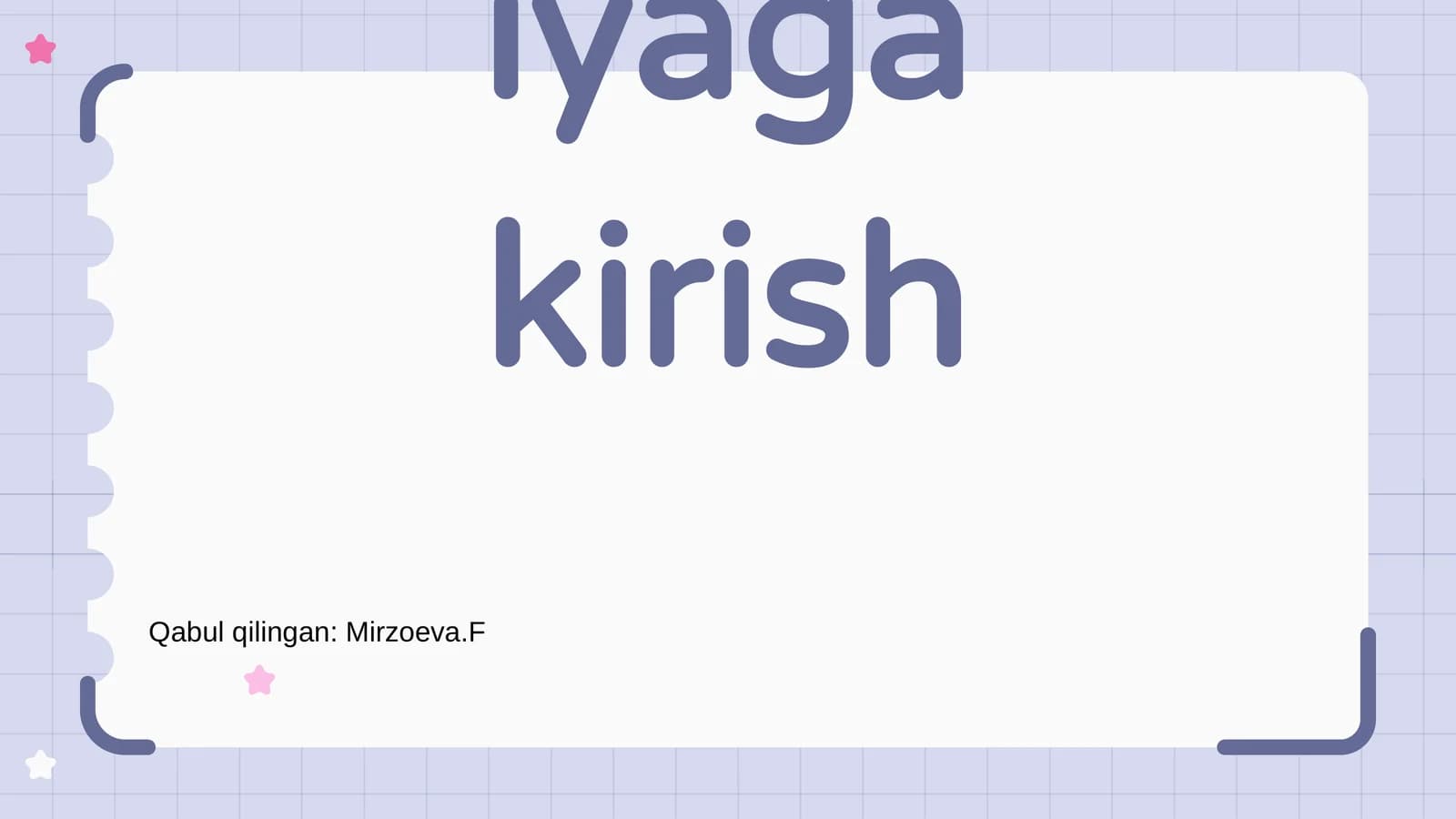 Innovatsiyaga kirish
