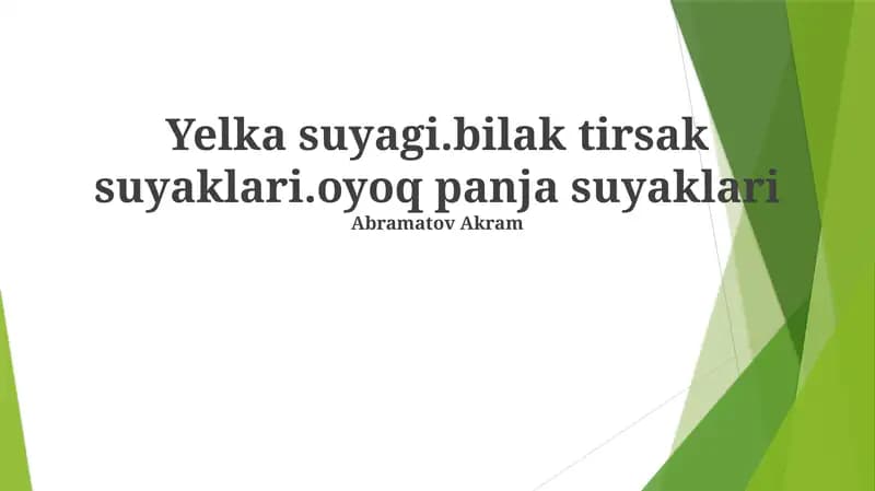Bilak suyaklari